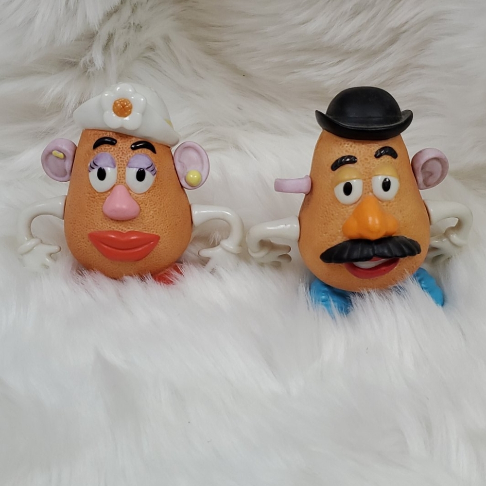 Vintage 1999 Disney Store Toy Story 2 Mr & Mrs Potato Head Ceramic Set